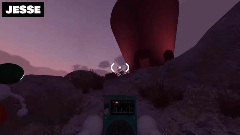 Big Walk scout on a ridge using binoculars to call routes back to teammates below